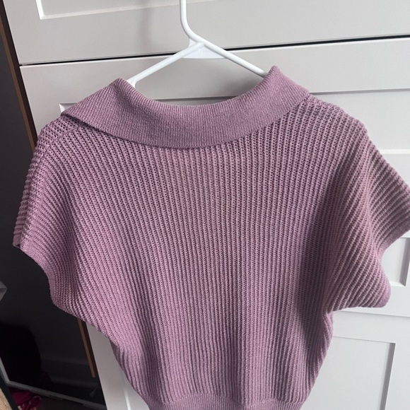 Marled Dusty Pink Knit Sweater - Picture 2 of 4